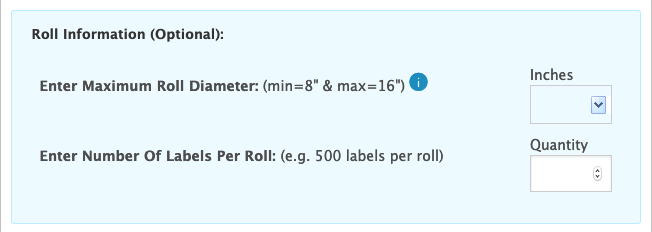 Label Roll Dimensions
