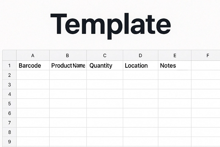 Excel Template for Tracking Inventory with a Barcode Scanner