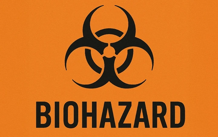 Biohazard Warning Label