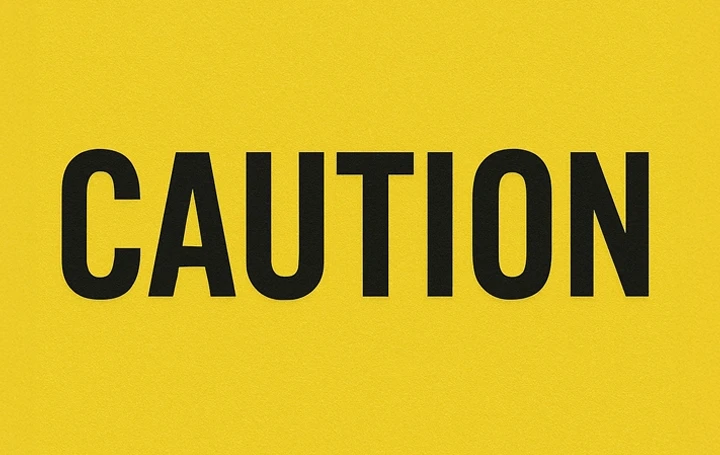 Caution Warning Label