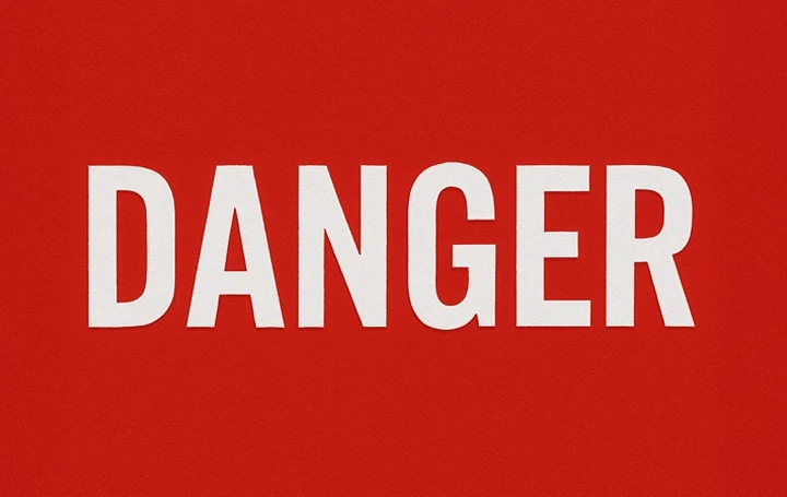 Danger Warning Label