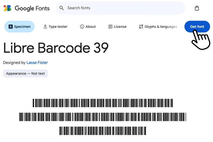Download Barcode Font