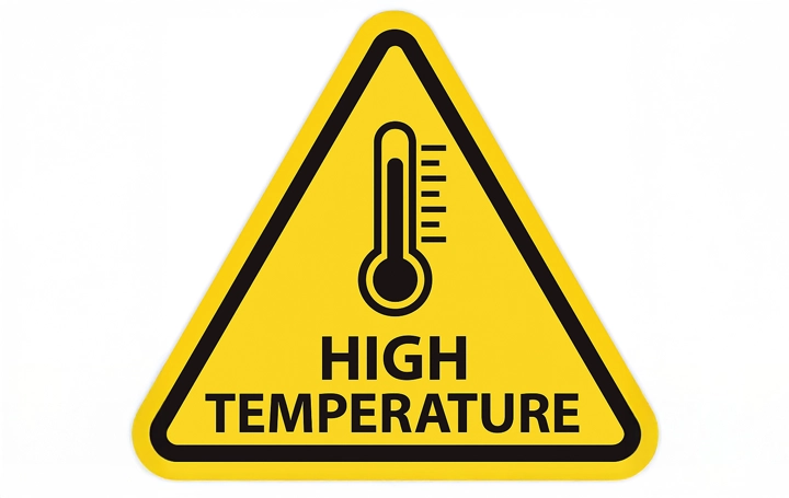 High Temperature Warning Label