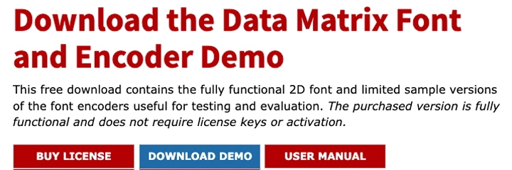 idautomation dtamatrix font download