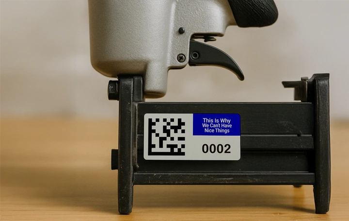 Funny Asset Tags Example This Is Why We Can’t Have Nice Things